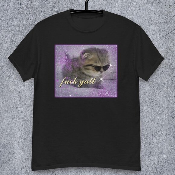 Tops - Funny Cat Meme Tee Shirt Gift for Woman and Man